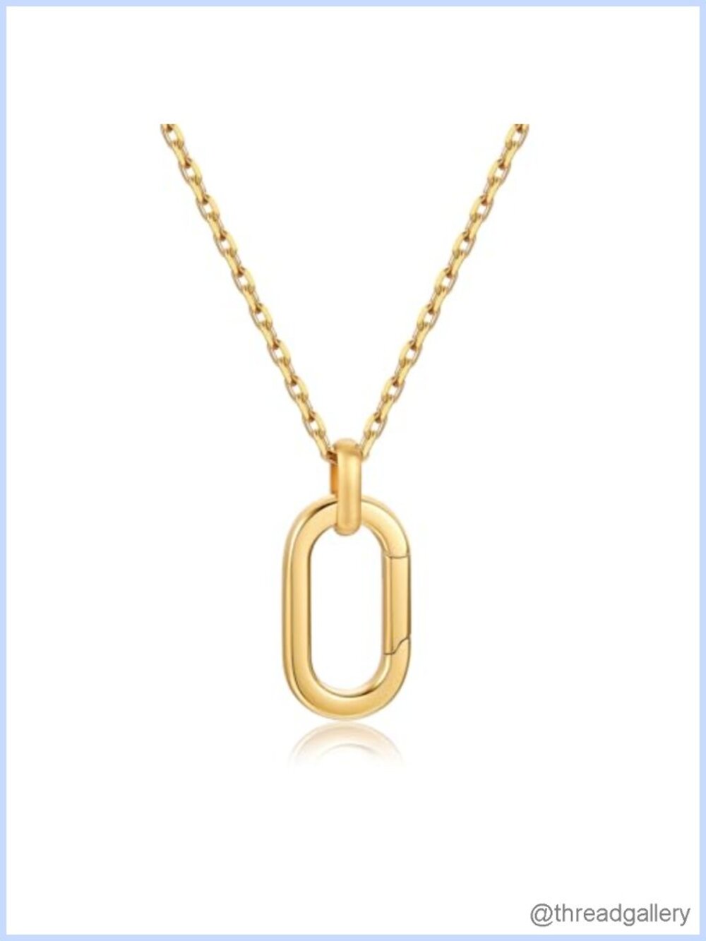 Stainless Steel Necklace for Women 18" Adjustable Charm Holder Pendant